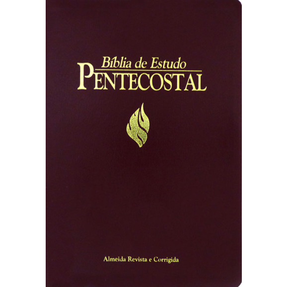 Bíblia de Estudo Pentecostal | RC | Letra Grande | Luxo | Vinho