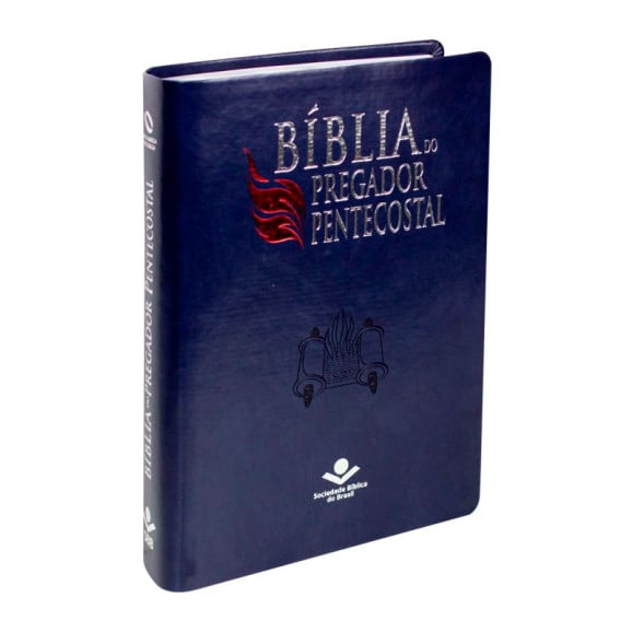 Bíblia do Pregador Pentecostal | NAA | Letra Normal | Capa Sintética | Azul Nobre | índice 