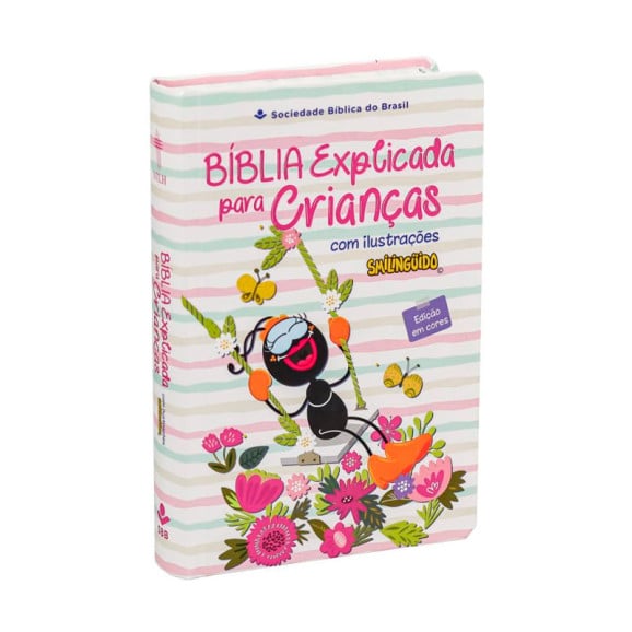 Bíblia Explicada Para Crianças Com Ilustrações Smilinguido | Rosa