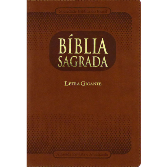 Bíblia Sagrada | RA | Letra Gigante | Capa Sintética | Marrom | Índice 