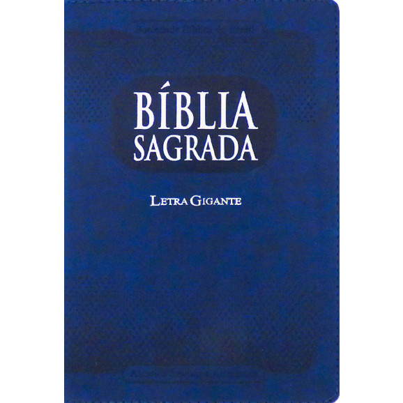 Bíblia Sagrada | RA | Letra Gigante | Luxo | Azul | Índice | Zíper 