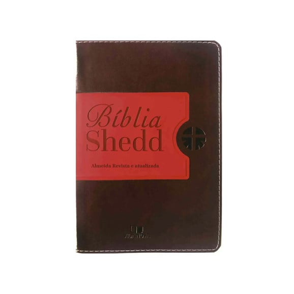 Bíblia Shedd | RA | Letra Normal | Capa Sintética | Café e Vermelho 