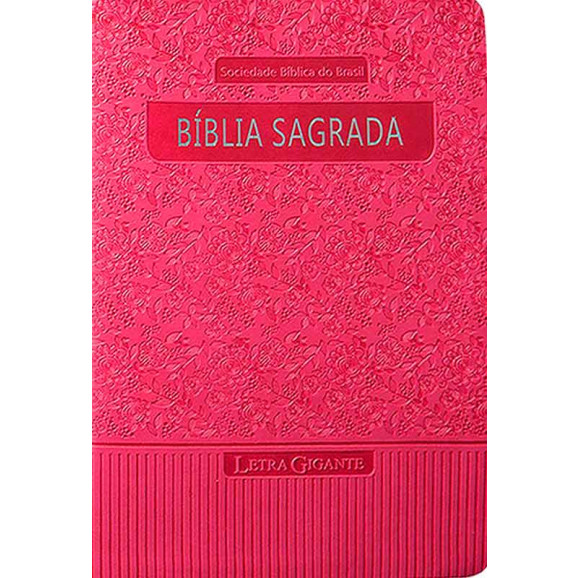 Bíblia Sagrada Letra Gigante | RA | Média | Pink | Luxo| Com Índice
