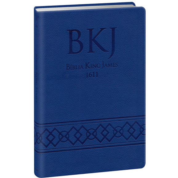 Bíblia Sagrada | King James Fiel 1611 | Letra Média | Luxo | Azul | Ultra Fina 