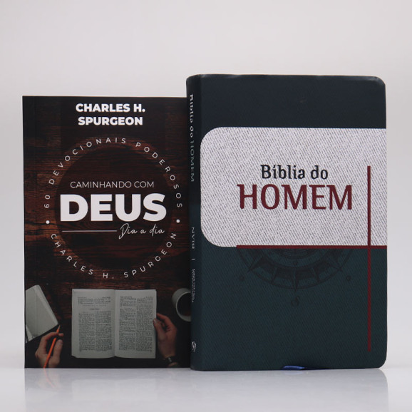 Kit Bíblia do Homem Bússola + Devocional Spurgeon Café | Homem Sábio