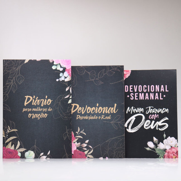 Kit Devocional Descobrindo o Real + Diário + Devocional Semanal | Flores Cruz