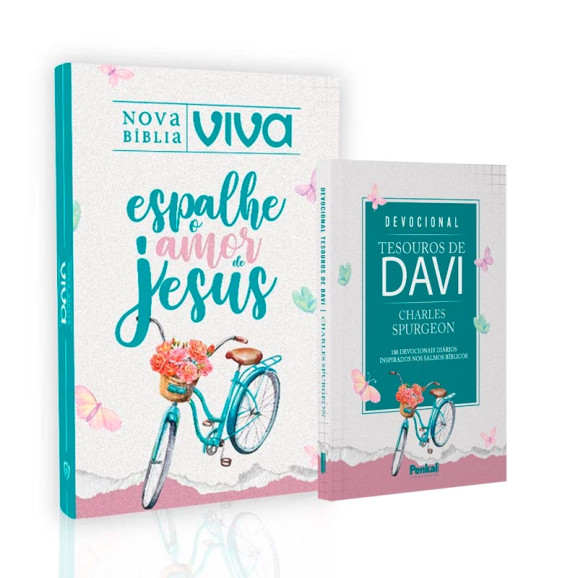 Kit Nova Bíblia Viva Espalhe o Amor + Devocional Tesouros de Davi | Foco no Propósito