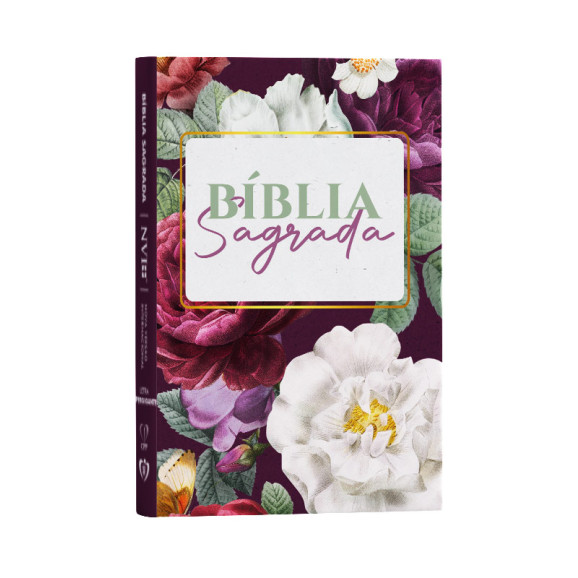 Bíblia Sagrada | NVI | Letra Hipergigante | Capa Dura | Floral Roxa 