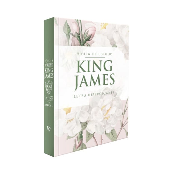 Bíblia de Estudo KJA | King James Atualizada | Letra Hipergigante | Capa Dura | Flores Suave
