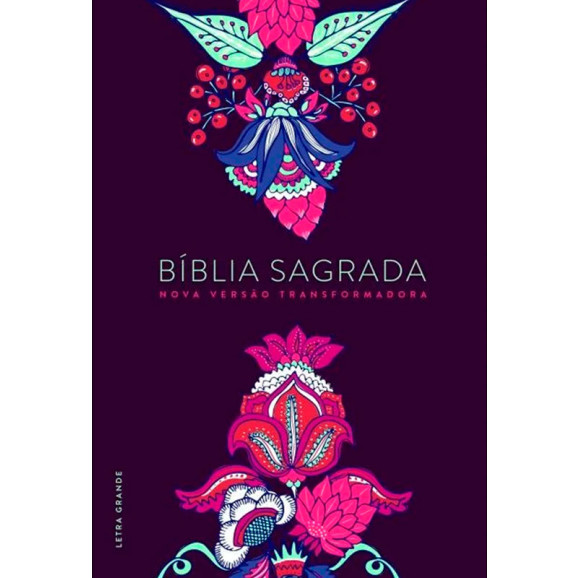 Bíblia Sagrada | NVT | Letra Grande | Capa Dura | Indian Flores Vinho