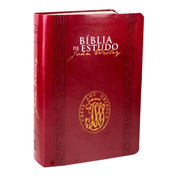 Bíblia de Estudo John Wesley | NAA | Letra normal | Capa Sintética | Vinho