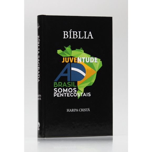 Bíblia Juventude AD do Brasil | RC | Harpa Cristã | Letra Normal | Capa Dura | Preta