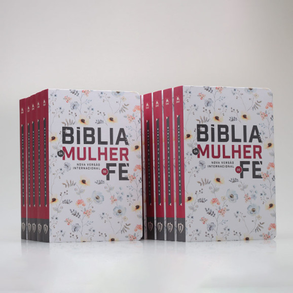 Kit 10 Bíblias | NVI | Letra Normal | Soft Touch | Floral