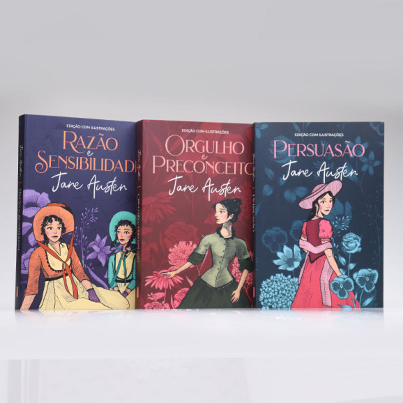 Kit 3 Livros | Jane Austen | Brochura | Edição com Ilutrações