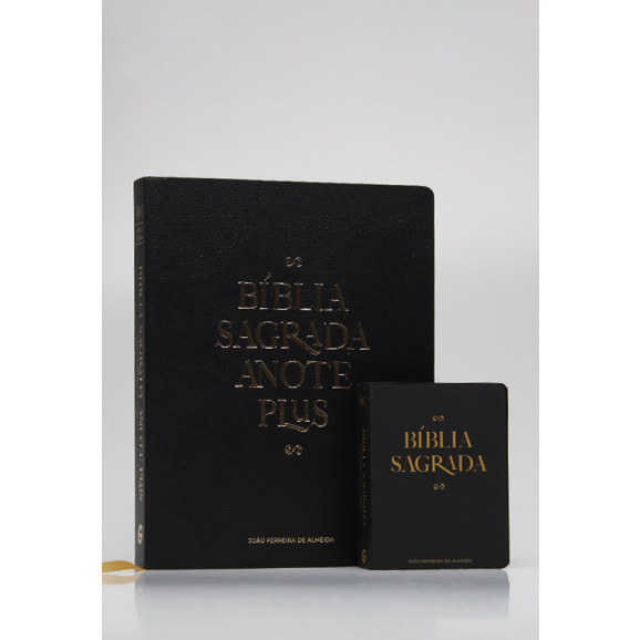 Kit Pai e Filho | Bíblia Sagrada Anote Plus Black Edition + Bíblia Para Evangelismo