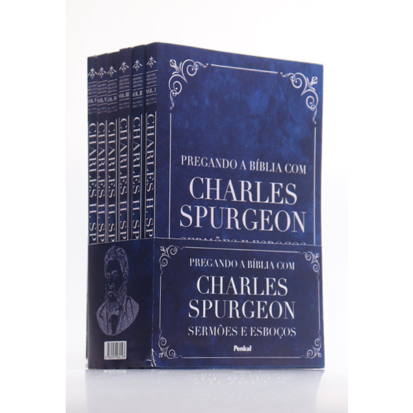 Box com 6 Volumes em Edição Especial | Pregando a Bíblia com Charles Spurgeon Sermões e Esboços