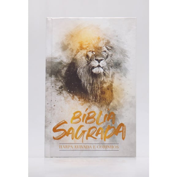 Bíblia Sagrada | RC | Harpa Avivada e Corinhos | Letra Hipergigante | Capa Dura | Leão Dourado