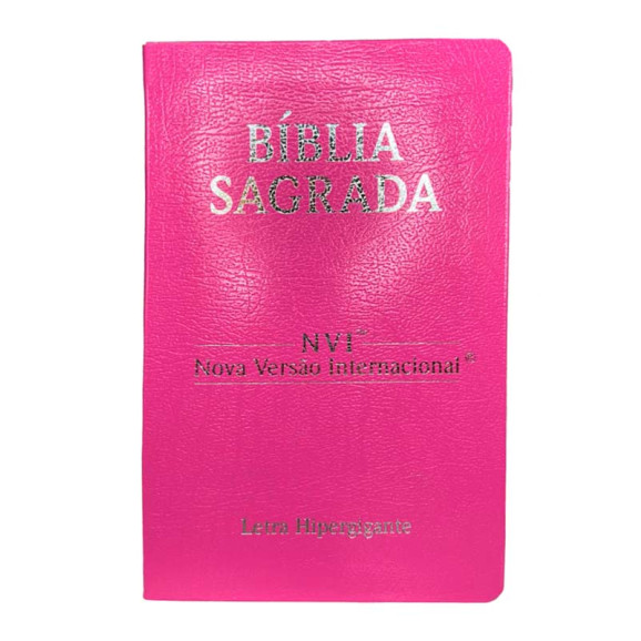 Bíblia Sagrada | NVI | Letra Hipergigante | Capa Luxo | Rosa