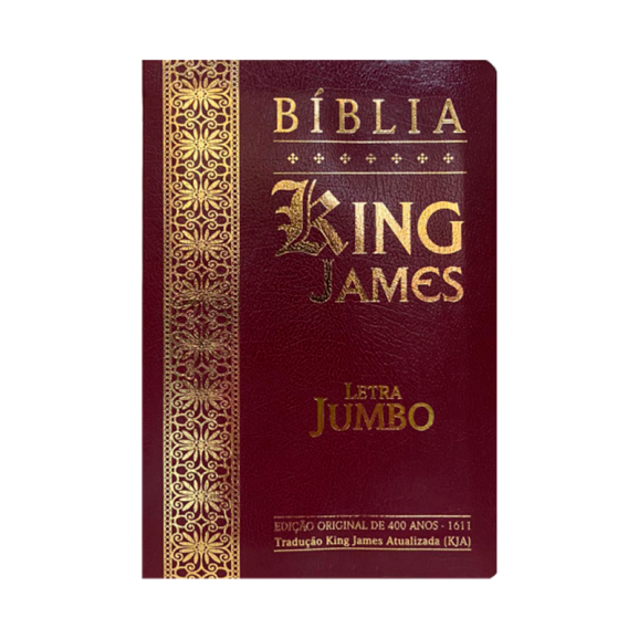 Bíblia Sagrada | King James Atualizada | Letra Jumbo | Capa Cover Book Bordô
