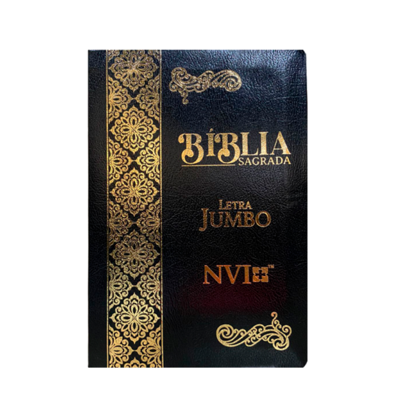 Bíblia Sagrada | NVI | Letra Jumbo | Capa Luxo Coverbook | Preta