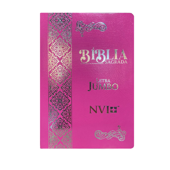 Bíblia Sagrada | NVI | Letra Jumbo | Capa Luxo Coverbook | Rosa