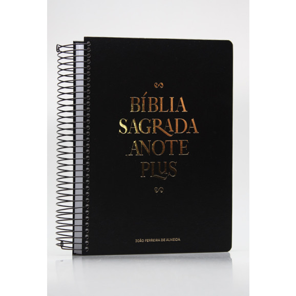 Bíblia Sagrada Anote Plus | RC | Letra Grande | Capa Dura | Espiral | Preta