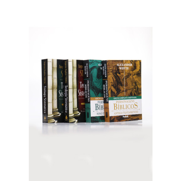 Box 4 Livros | Teologia Sistemática | Augustus Hopkins Strong + Personagens Bíblicos | Antigo e Novo Testamento | Conhecendo a Deus