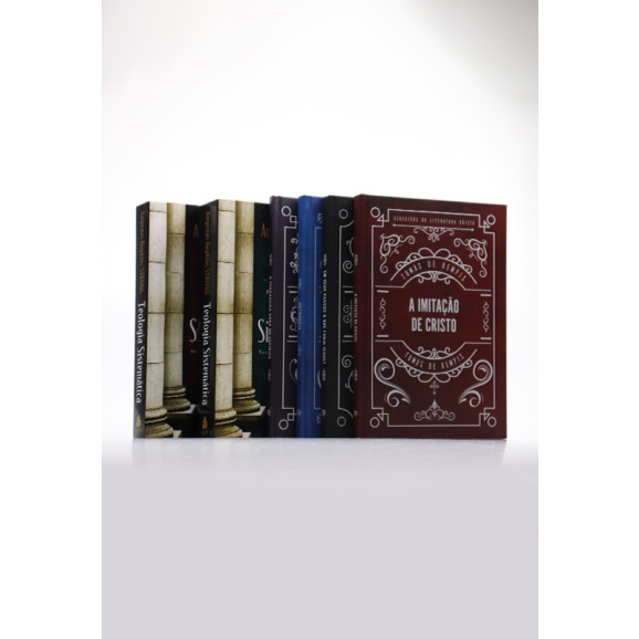 Kit 6 Livros | Teologia Sistemática | Augustus Hopkins Strong + Clássicos da Literatura Cristã | Fé Viva 