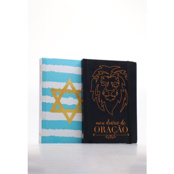 Kit Bíblia NVI Yeshua + Meu Diário de Oração Leão Ilustrado Azul | Cura e Esperança 