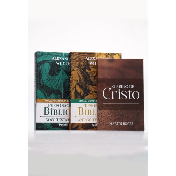  Box 2 Livros Personagens Bíblicos | Antigo e Novo Testamento + O Reino de Cristo | Martin Bucer | Glorifique a Deus 
