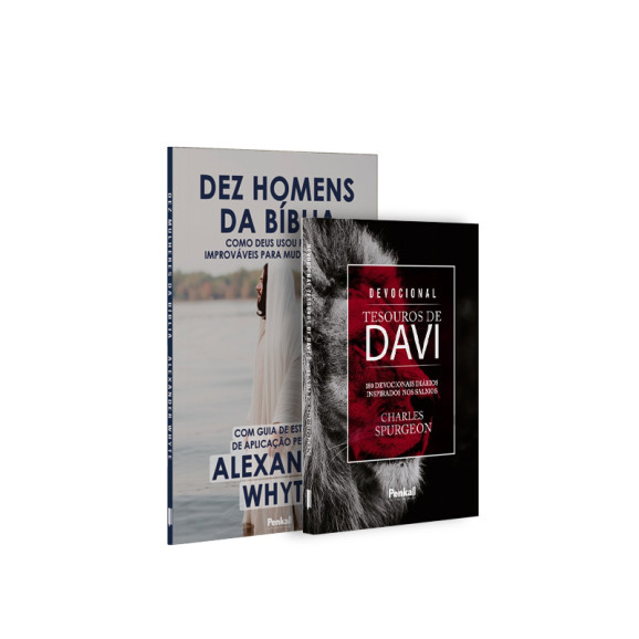 Kit Juntos a Deus dia a dia | Dez Homens da Bíblia | Alexander Whyte + Devocional Tesouros de Davi | Leão Hbraico | Charles Spurgeon