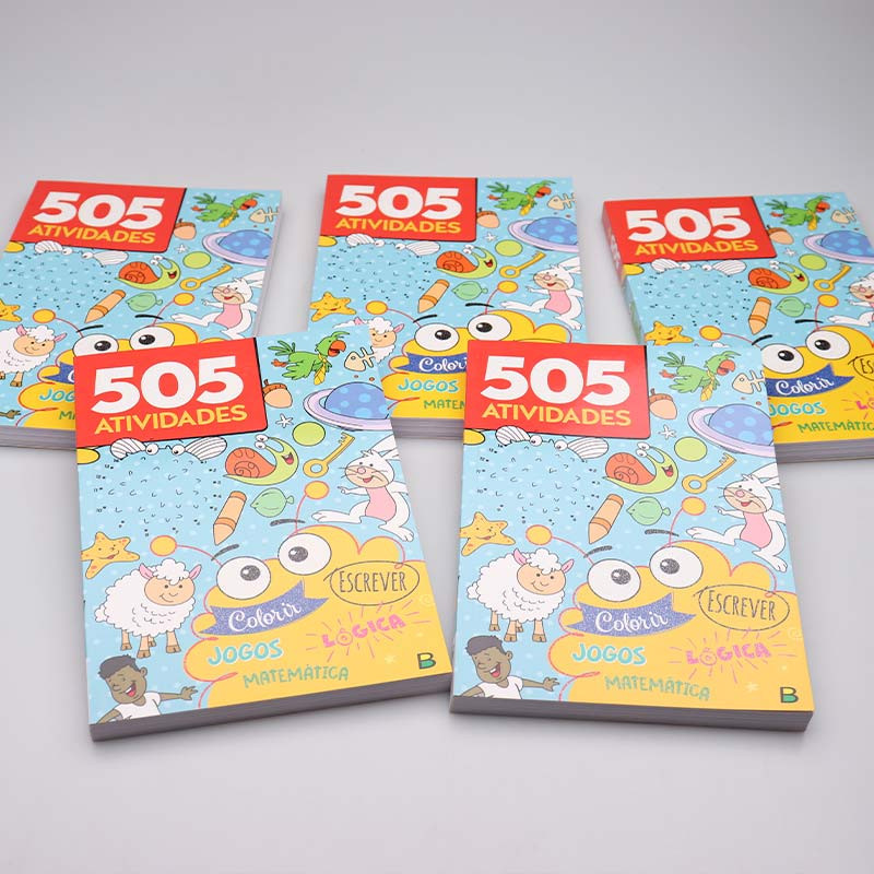 Livro Infantil 505 Atividades - Jogos Colorir Lógica Escrever