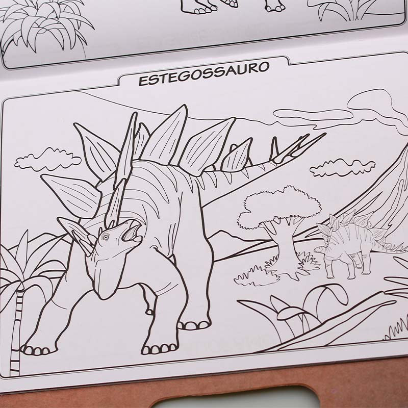 Mania de Colorir - Dinossauros C/68 Adesivos Todolivro - Lupel