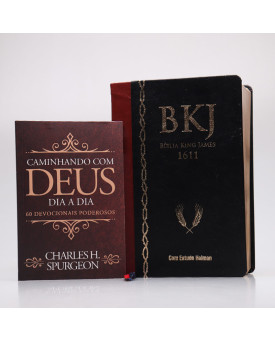 Kit Bíblia de Estudo King James 1611 + Devocional Spurgeon Clássica | Homem Sábio