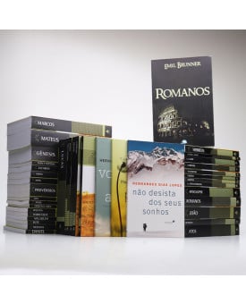 Box Comentários Expositivos | Com 36 Livros | Hernandes Dias Lopes + Romanos | Emil Brunner + Kit Encorajamento