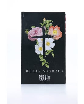 Bíblia Sagrada 365 | RC | Letra Hipergigante | Capa Dura | Flores Cruz