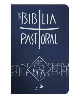 Nova Bíblia Pastoral | Letra Normal | Tamanho Médio | Azul | Zíper