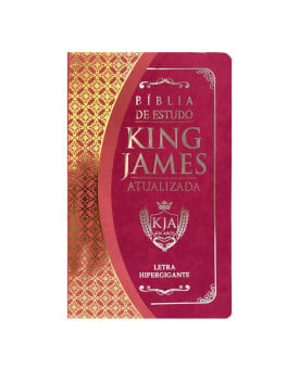 Bíblia de Estudo KJA | King James Atualizada | Letra Hipergigante | Capa Dura | Pink e Rosa