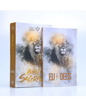 Kit Bíblia Sagrada | KJA | Letra Hipergigante + Eu e Deus | Leão Dourado | Performados No Espírito 