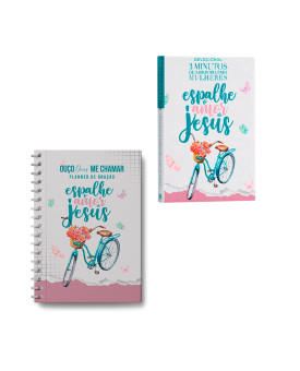 Kit Planner de Oração Espalhe o Amor + Devocional 3 Minutos de Sabedoria Para Mulheres | Colhendo Bondade