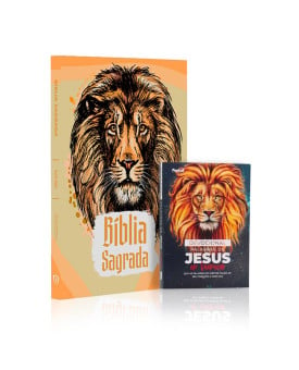 Kit Bíblia NVI Slim Leão King + Devocional Palavras de Jesus em Vermelho | Oração e Saudação (padrão)