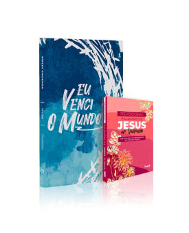 Kit Bíblia NVI Slim Eu Venci o Mundo + Devocional Palavras de Jesus em Vermelho | Oração e Saudação (padrão)