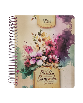 Bíblia para Anotações | KJA | Flores e Folhas