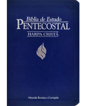 Bíblia de Estudo Pentecostal | Harpa Cristã | RC | Azul 