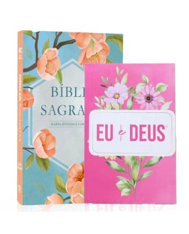 Kit Bíblia | RC | Letra Gigante | Hexagonal + Devocional o Poder da Mulher de Oração | Tempo de Poder 
