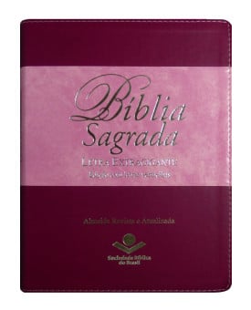 Bíblia ARA | Letra Extra Gigante | Rosa/Vinho | Indice