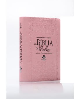 Bíblia Sagrada da Mulher | RC | Letra Normal | Capa Sintética | Rosa Claro