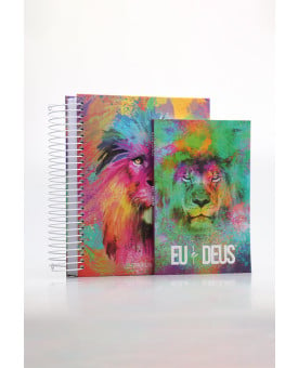 Kit Bíblia Anote a Palavra ACF Leão Color + Devocional Eu e Deus | Busque a Pureza 