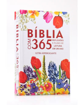 Bíblia Sagrada 365 | RC | Letra Hipergigante | Capa Dura | Flores