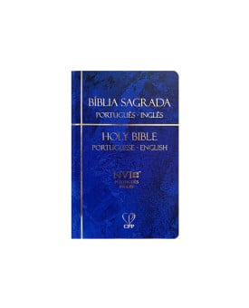 Bíblia português-inglês Holy Bible azul